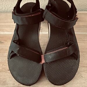 Women’s Black Teva Sandals-Sz 10
